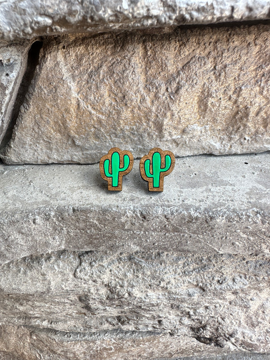 Cactus Walnut Wood Stud