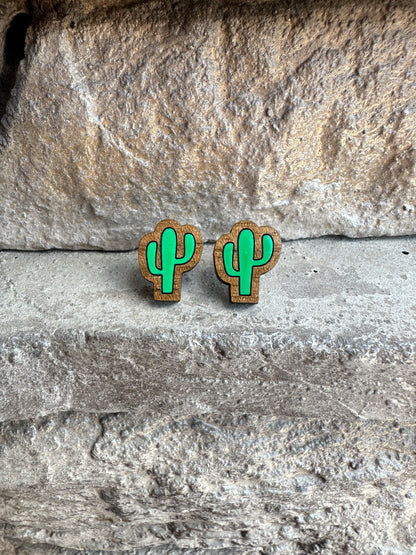 Cactus Walnut Wood Stud