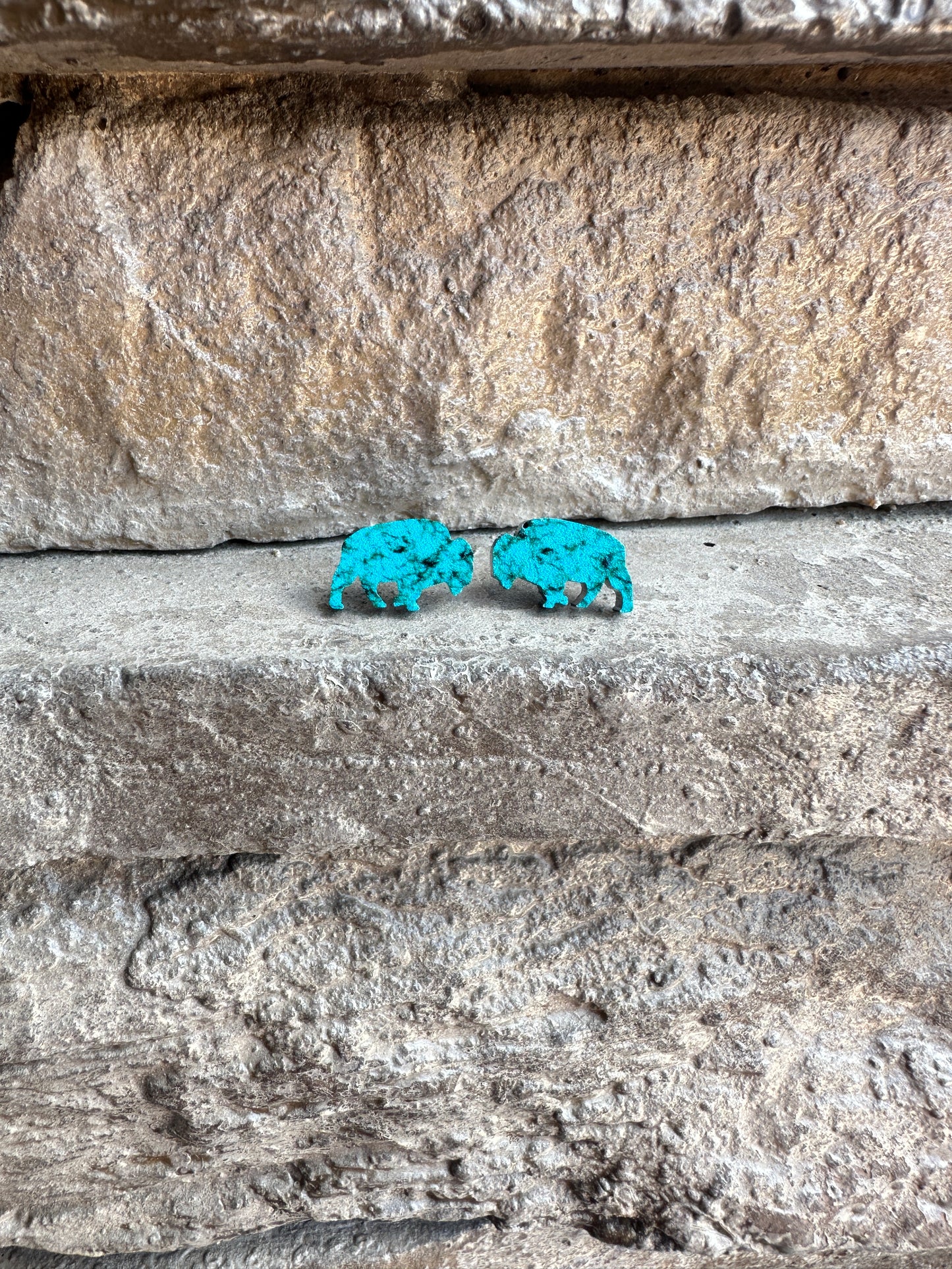 Buffalo Turquoise Acrylic Stud