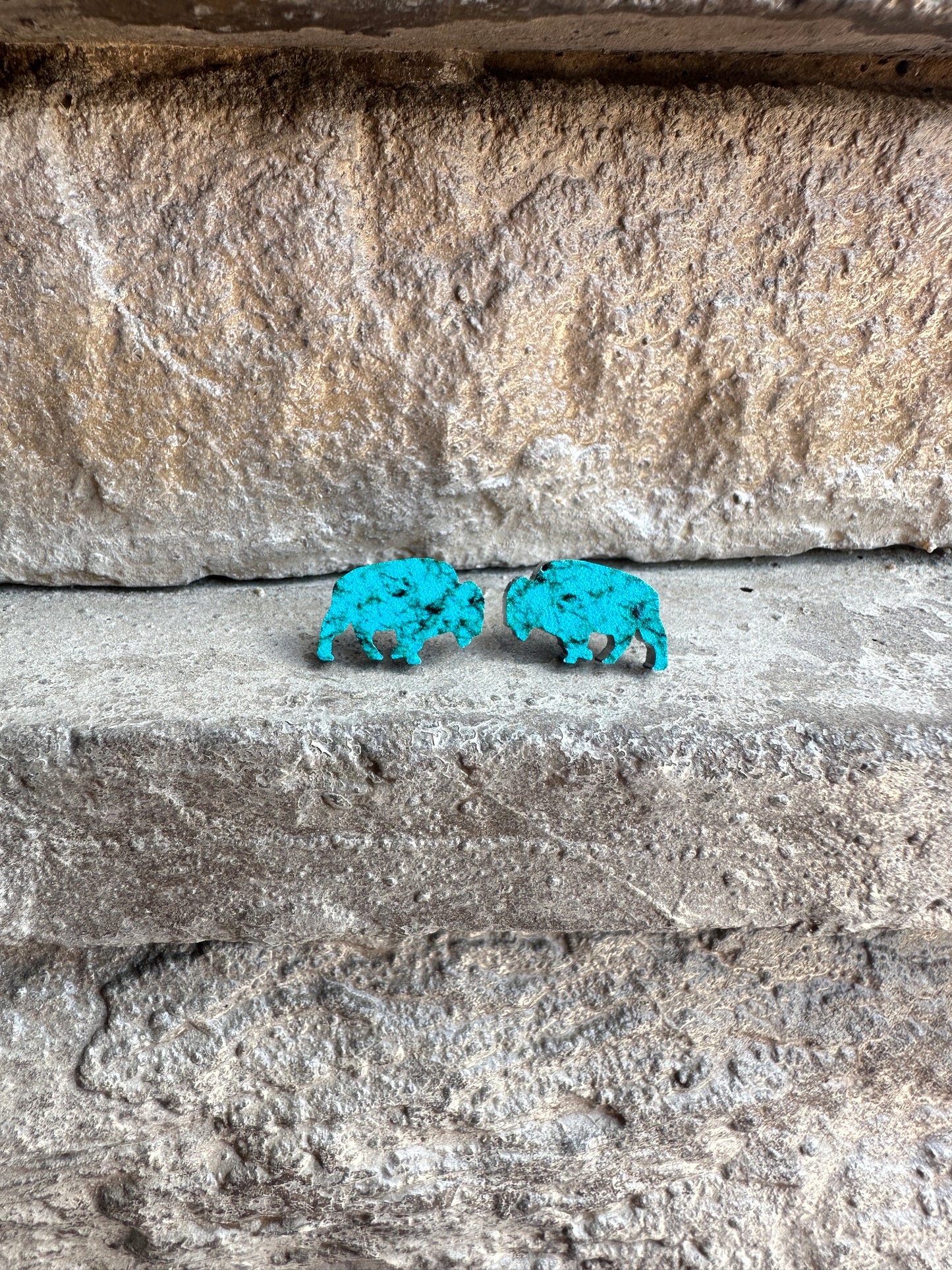Buffalo Turquoise Acrylic Stud