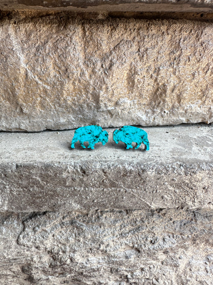 Buffalo Turquoise Acrylic Stud
