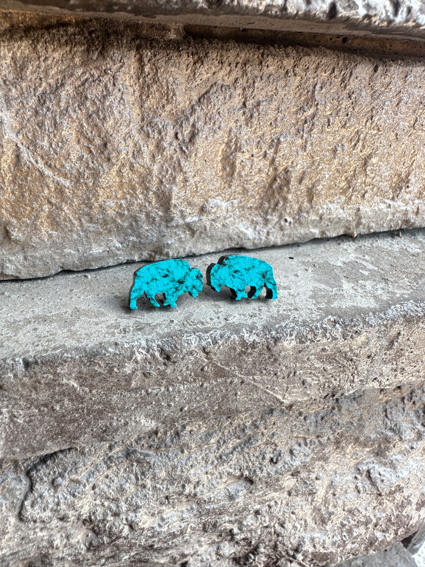 Buffalo Turquoise Acrylic Stud
