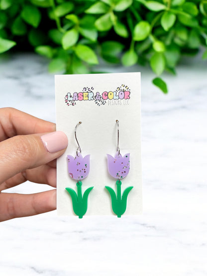 Tulip Earrings, Easter Earrings
