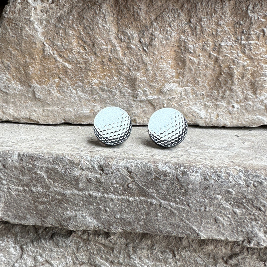 Golf Round Stud Earrings | Sports Earrings