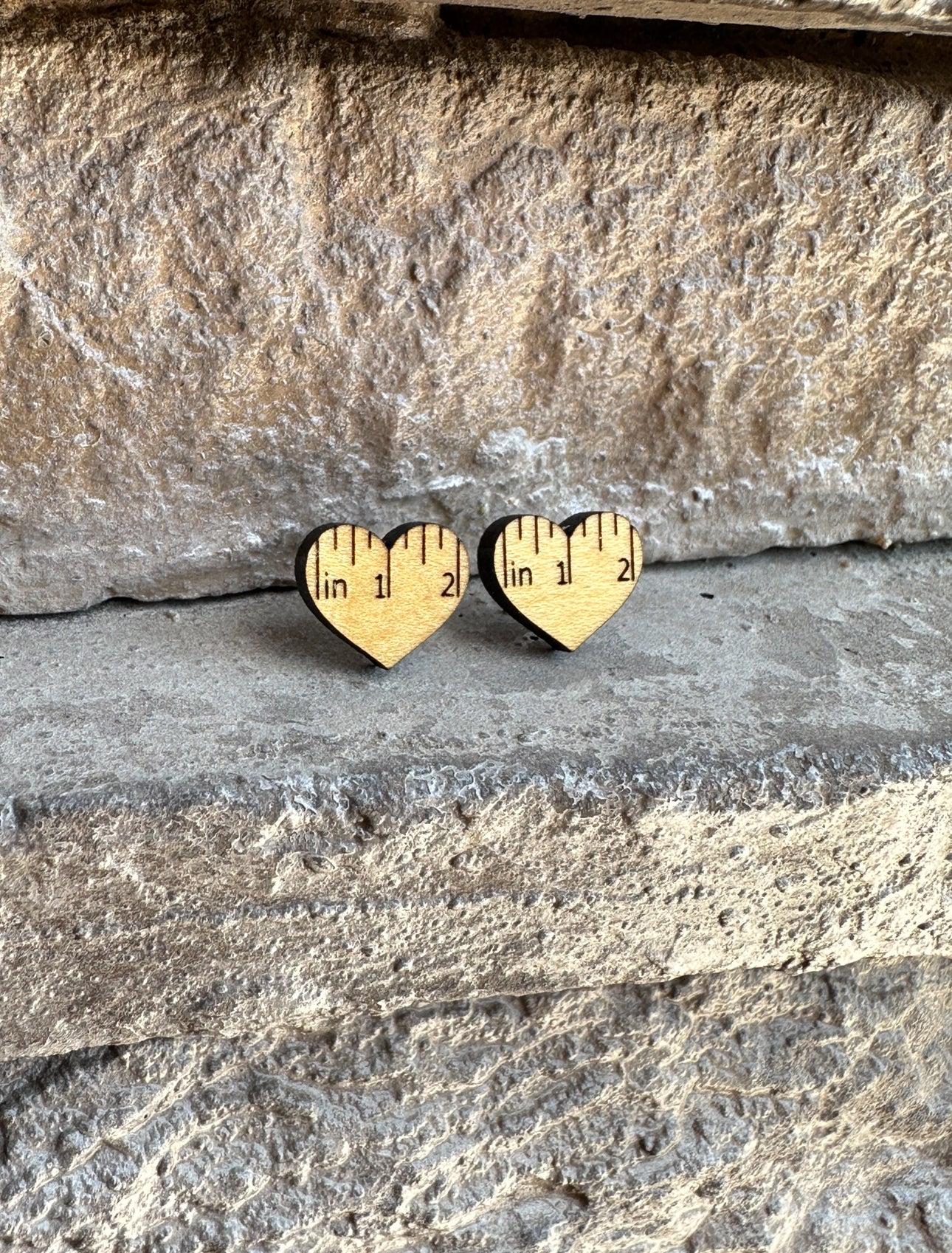 Ruler Heart Earrings