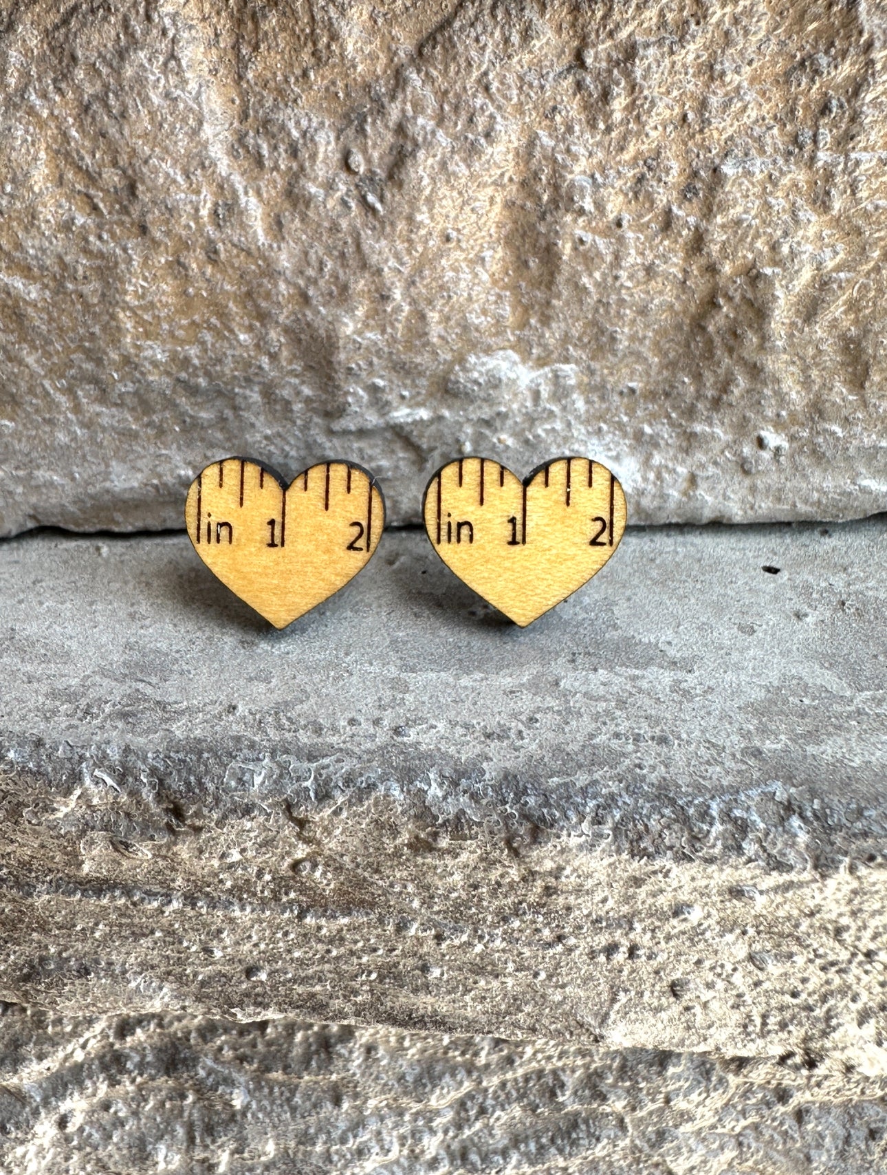 Ruler Heart Earrings