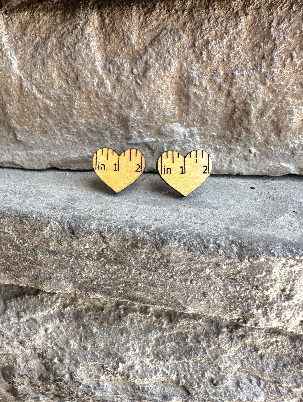 Ruler Heart Earrings