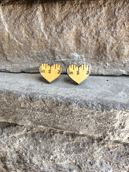 Ruler Heart Earrings