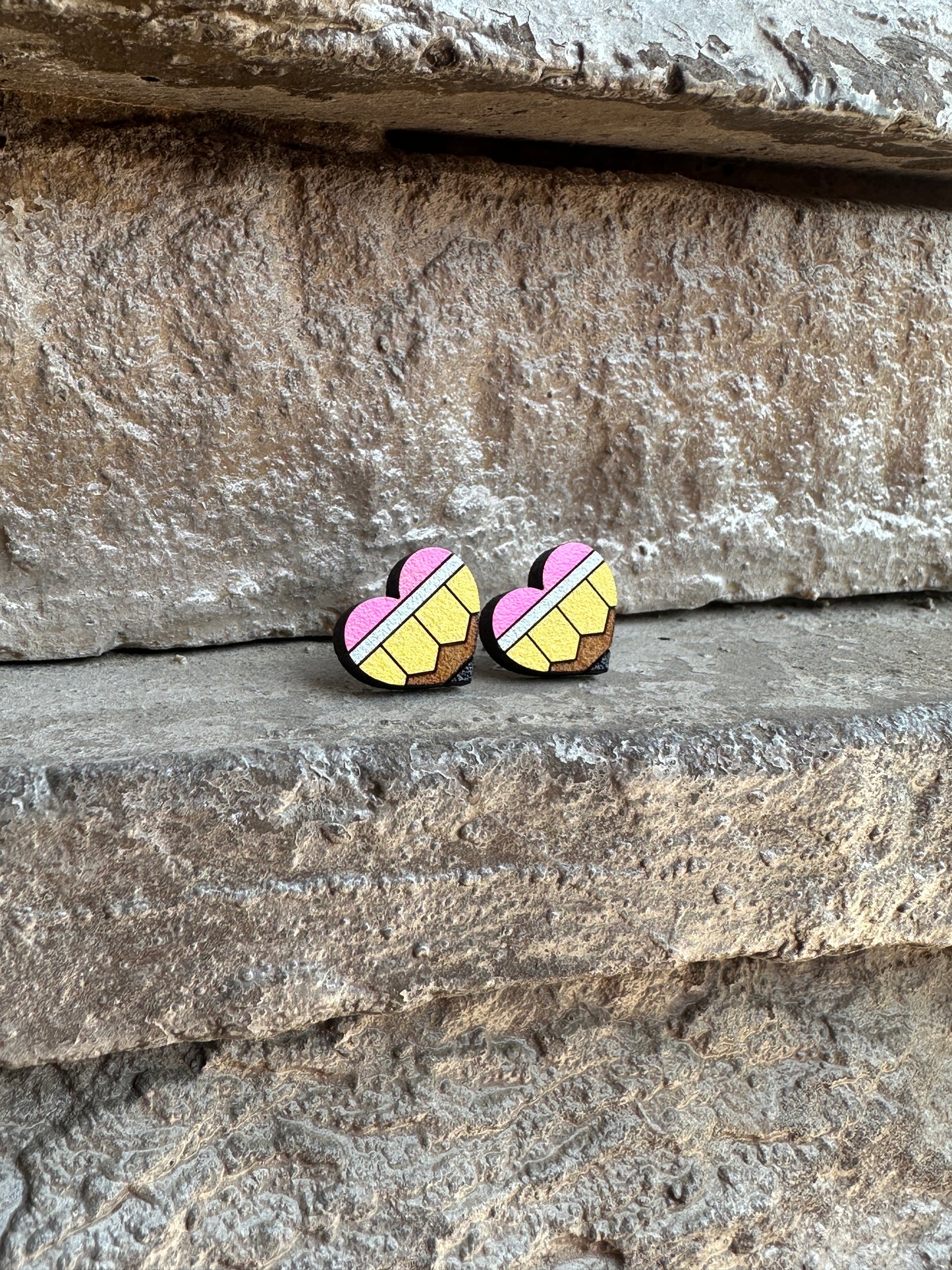 Pencil Heart Earrings