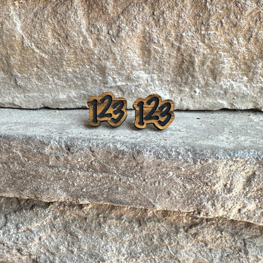123 Walnut Wood Earrings
