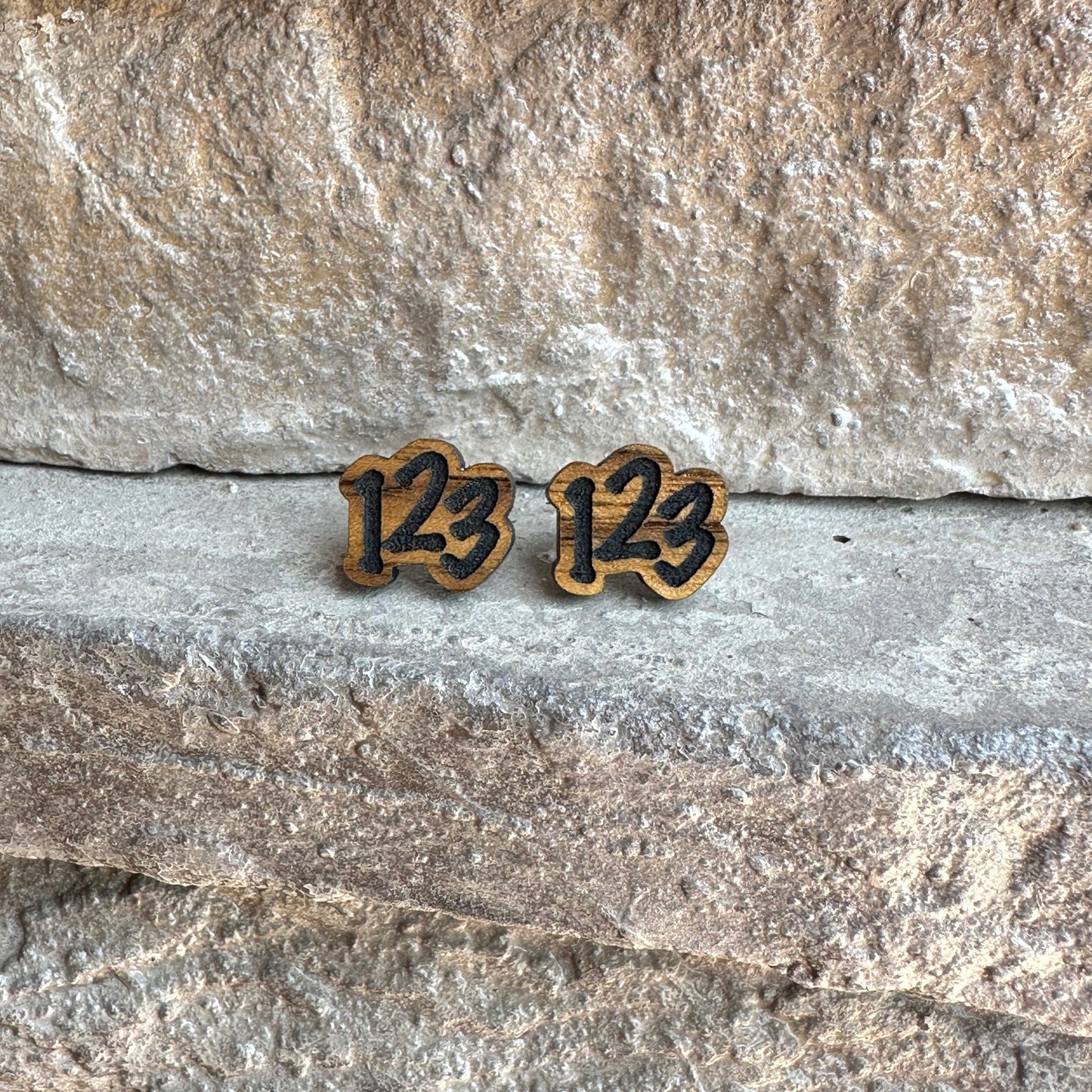 123 Walnut Wood Earrings