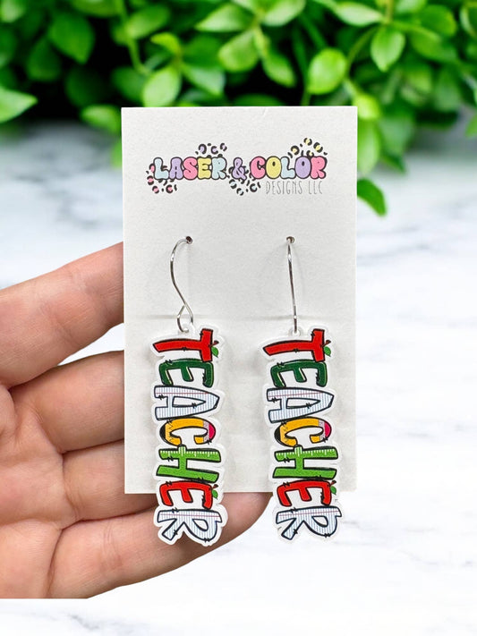 Teacher Earrings, School Earrings