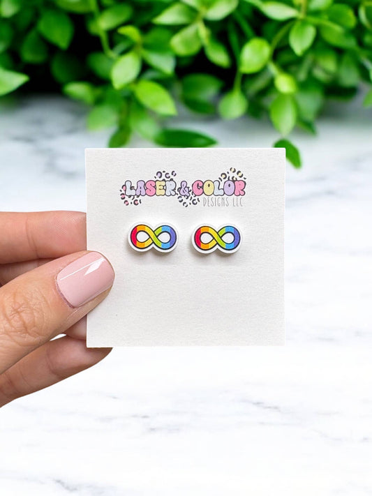 Autism Earrings, Infinity Earrings