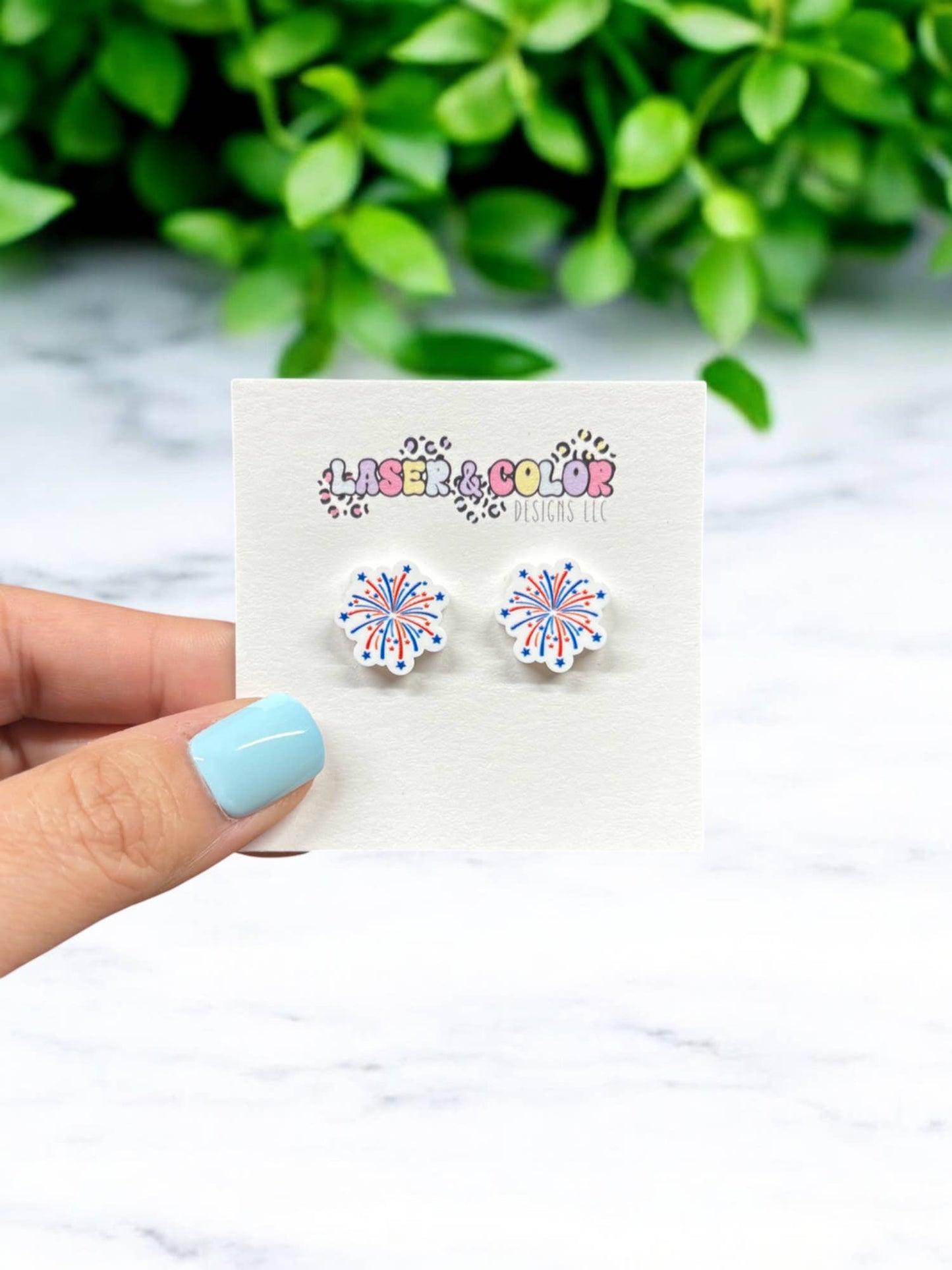 4th of July Earrings, Fireworks Earrings