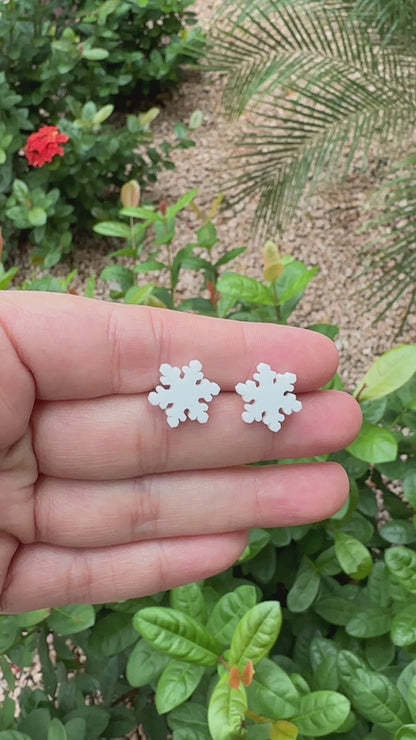 Snowflake Acrylic Stud Earrings