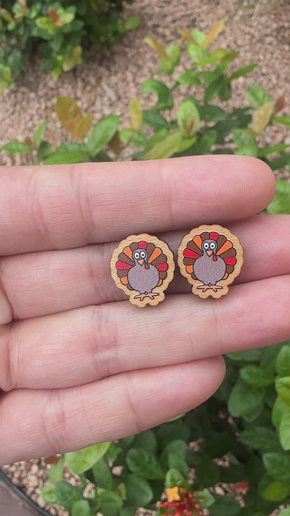 Turkey Stud Earrings | Fall Earrings | Thanksgiving Earrings