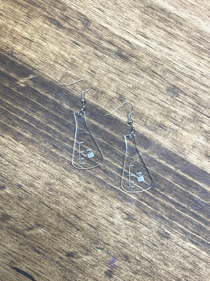 Science Flask Acrylic Earrings