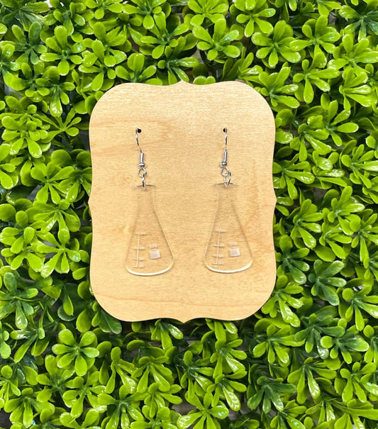 Science Flask Acrylic Earrings