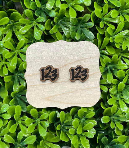 123 Walnut Wood Earrings