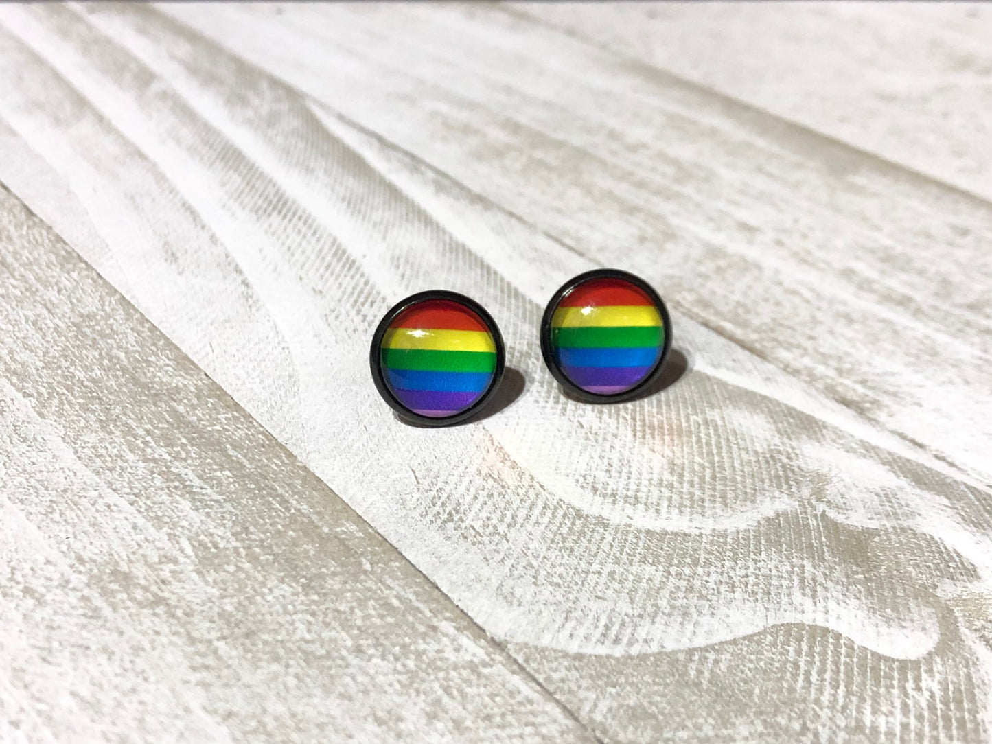 12mm Rainbow Earrings