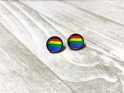 12mm Rainbow Earrings