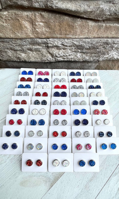 4th of July Druzy Earrings Grab Bag | Wholesale Earrings | Thank You Gifts