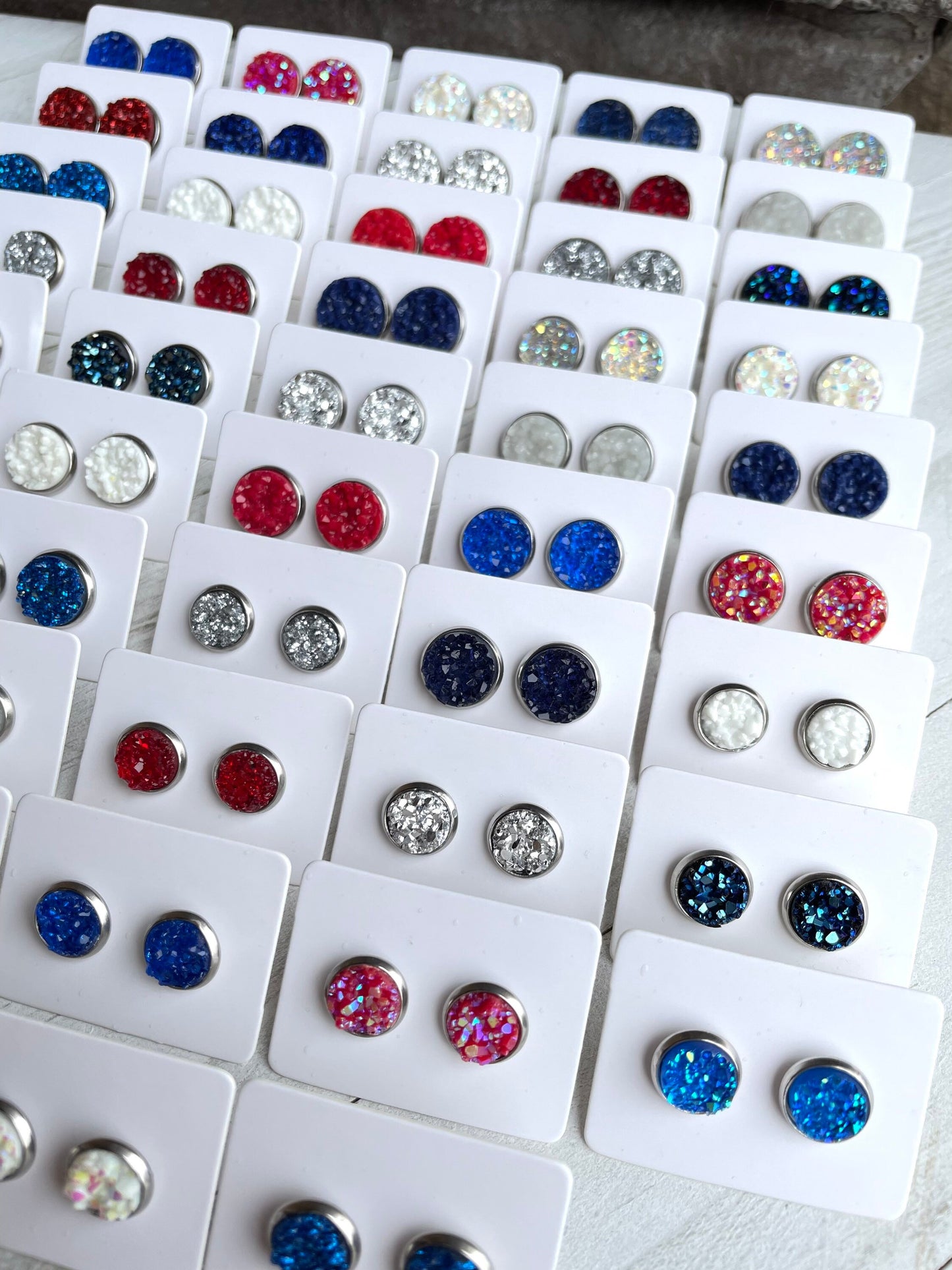 4th of July Druzy Earrings Grab Bag | Wholesale Earrings | Thank You Gifts