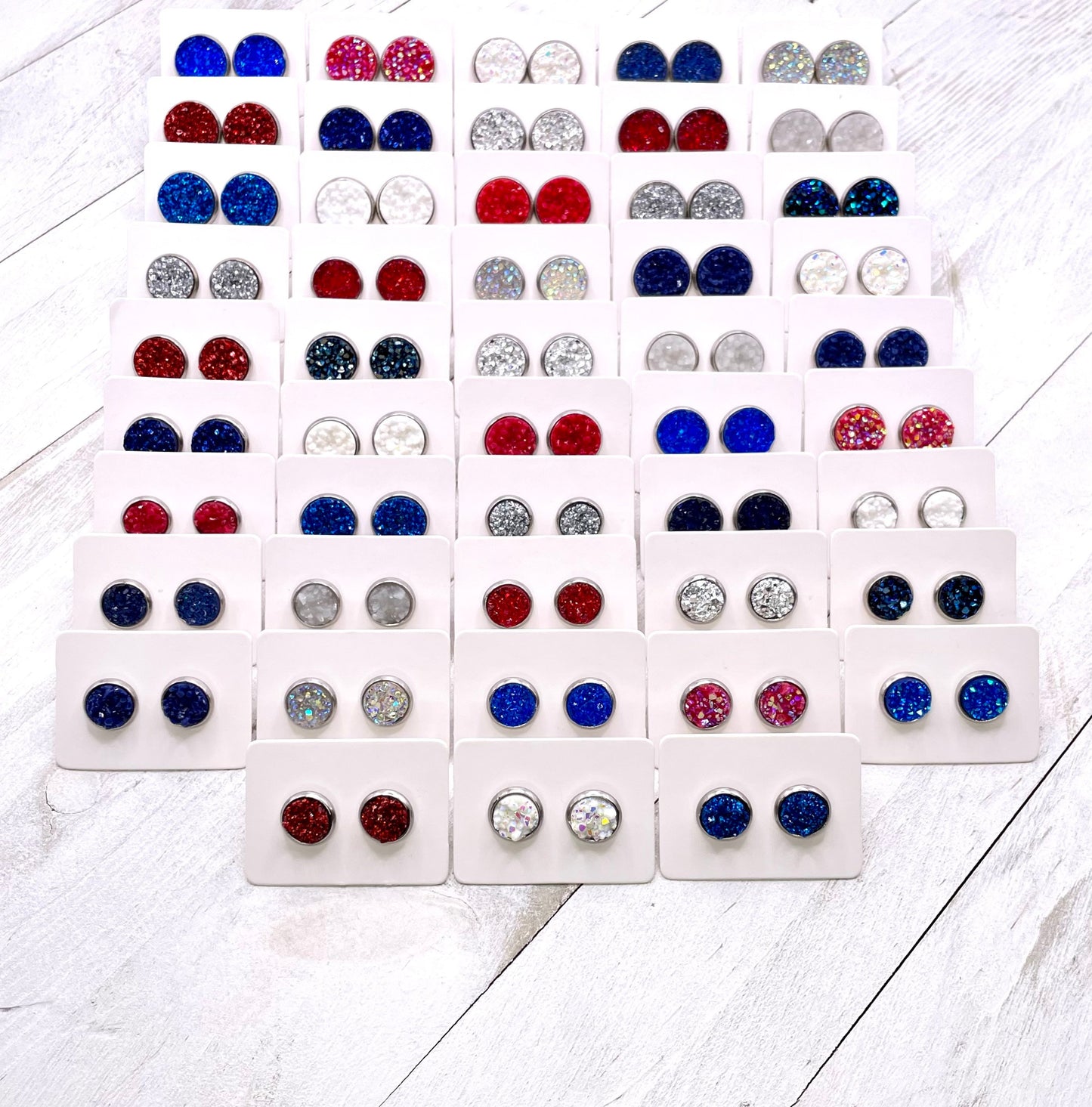 4th of July Druzy Earrings Grab Bag | Wholesale Earrings | Thank You Gifts