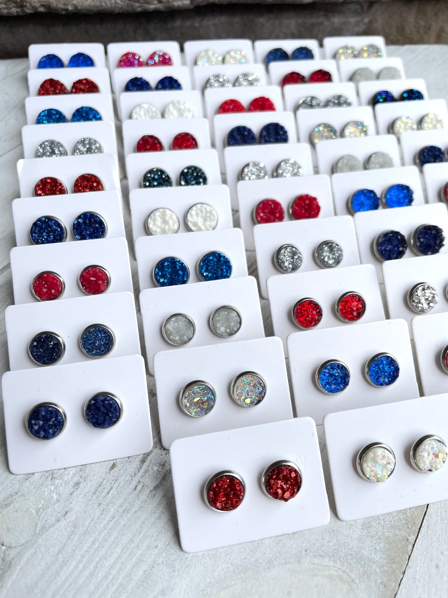 4th of July Druzy Earrings Grab Bag | Wholesale Earrings | Thank You Gifts