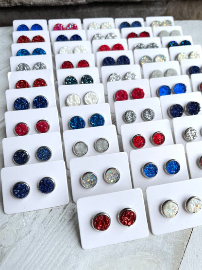4th of July Druzy Earrings Grab Bag | Wholesale Earrings | Thank You Gifts