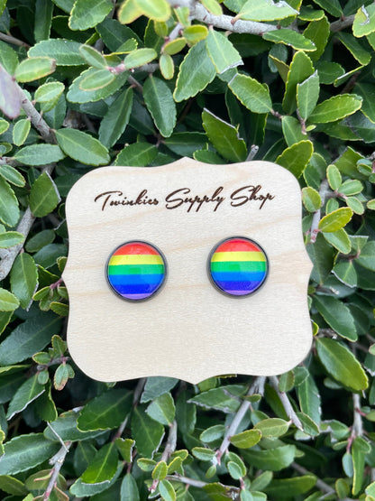 12mm Rainbow Earrings